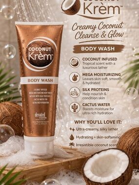 Coconut Krèm Creamy Coconut Body Wash - Hydrating Brown